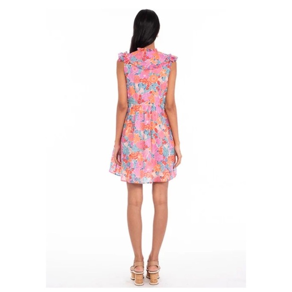 Banjanan | Feminine Cottagecore Ellian Mini Dress In Floral Bloomsbury Dawn | XL - Picture 5 of 14